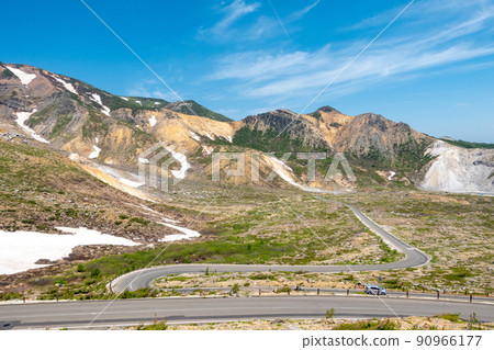淨土平火山荒野 夢幻般的風景 人氣絕景 道路 淨土平火山荒野 夢幻般的風景 人氣絕景 道路 90966177