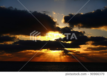 輝光，天空，光，雲，堂山峰，礦石，山，景，景，天文台， 90966370