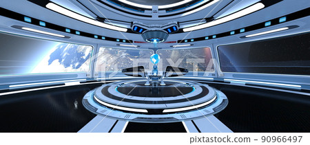 Scenery inside the spacecraft 90966497