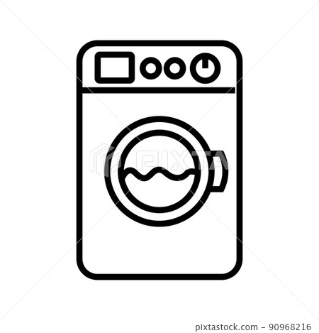 washing machine icon vector. electric appliances icon vector. washing machine icon vector. electric appliances icon vector. 90968216