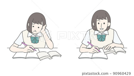 Before and after study image illustration 90968429