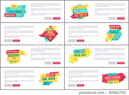Special offer banners set, vector design icons Special offer banners set, vector design icons 90968795