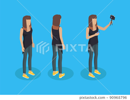 Photographer Worker Set Icons Vector Illustration Photographer Worker Set Icons Vector Illustration 90968796