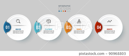 Infographic template business concept with step. Infographic template business concept with step. 90968803