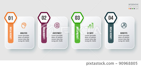 Infographic template business concept with step. Infographic template business concept with step. 90968805