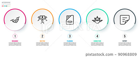 Timeline chart business infographic template. Timeline chart business infographic template. 90968809