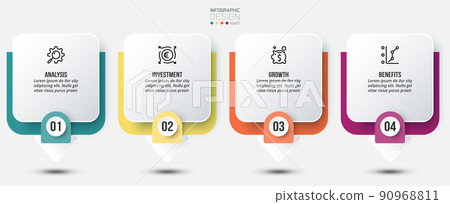 Infographic template business concept with step. Infographic template business concept with step. 90968811