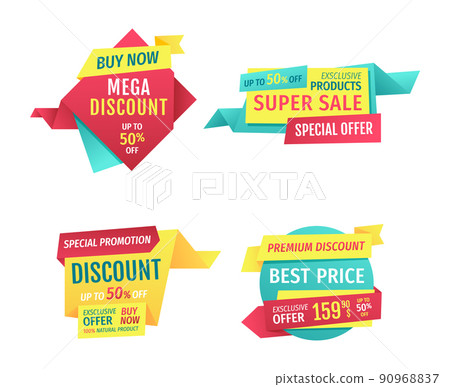 Special offer banners set, vector design icons Special offer banners set, vector design icons 90968837
