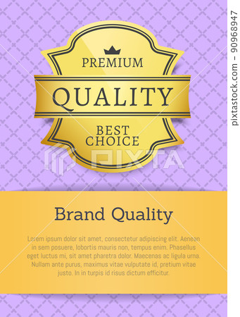 Brand of Premium Quality Label and Promo Banner 90968947