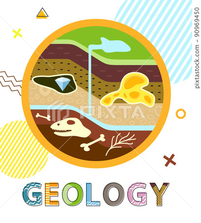 Geology Poster Soil Layers Vector Illustration Geology Poster Soil Layers Vector Illustration 90969450