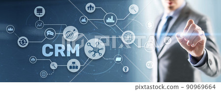 CRM Customer Relationship Management. Customer orientation concept. Care for employees 90969664