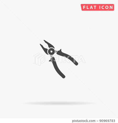 Pliers flat vector icon Pliers flat vector icon 90969783