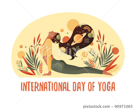 International Day of Yoga, banner or greeting card International Day of Yoga, banner or greeting card 90971065