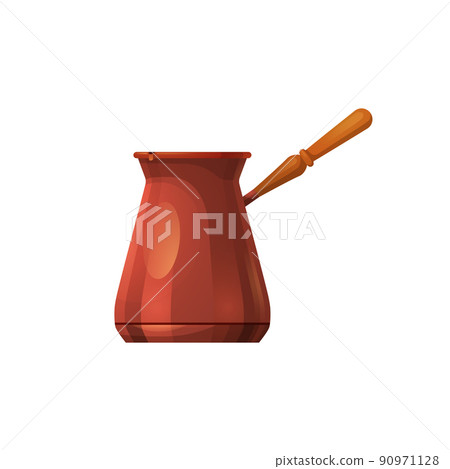 Turkish coffee pot or ibrik, vector icon or mockup 90971128