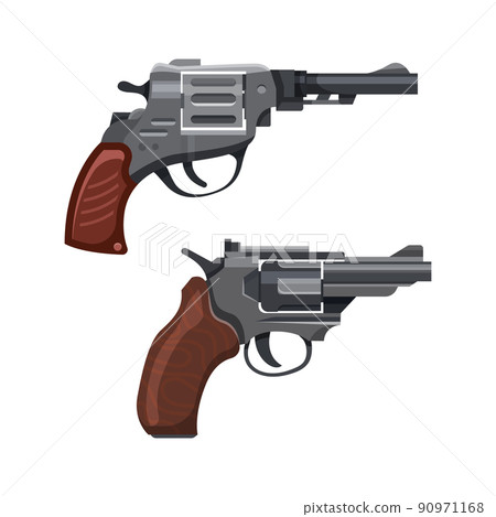 Pistol gun, magnum revolver or cowboy handgun 90971168