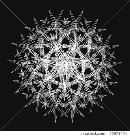 幾何圖案分形圖案曼陀羅簡單圖標單調圖案 90971494