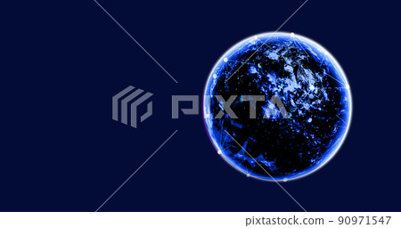 3D渲染的地球曙光全球化國際化科技背景 90971547