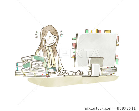 女人忙於工作 90972511