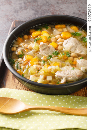 Italian Minestra dei morti or soup of the dead, is traditionally eaten for the Day of the Dead Italian Minestra dei morti or soup of the dead, is traditionally eaten for the Day of the Dead 90972669