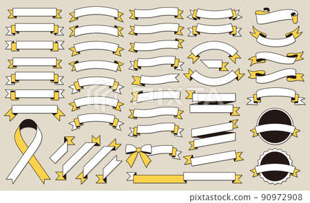 絲帶材料集，44 絲帶矢量集 90972908