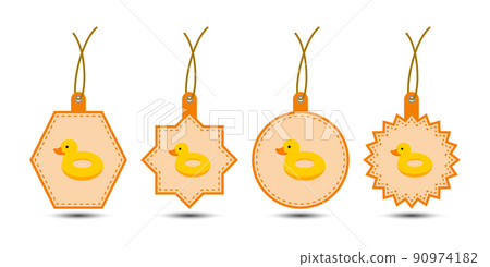 Set of Inflatable Duck tags with cord Set of Inflatable Duck tags with cord 90974182