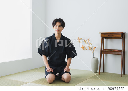 Samue men Japanese-style room tatami mats 90974551