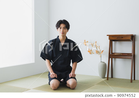 Samue men Japanese-style room tatami mats 90974552