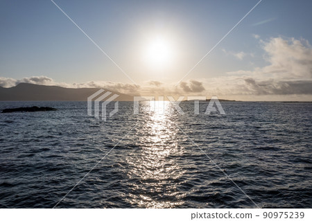 Sunset at Rossbeg harbour in County Donegal - Ireland 90975239