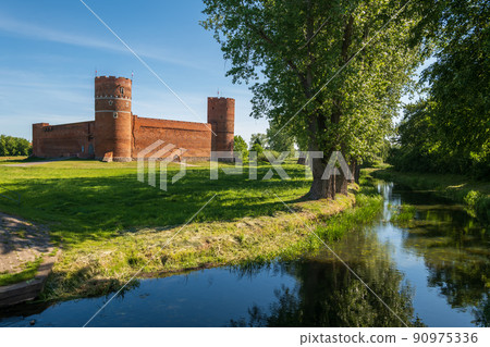 Medieval Castle By The River In Poland Medieval Castle By The River In Poland 90975336