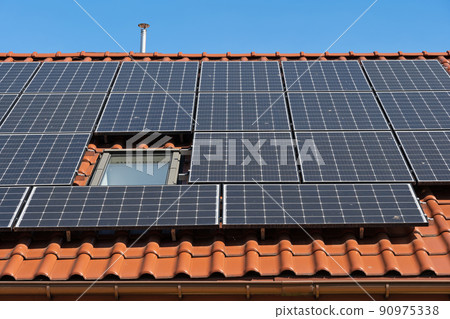 Solar Panels On House Roof Solar Panels On House Roof 90975338