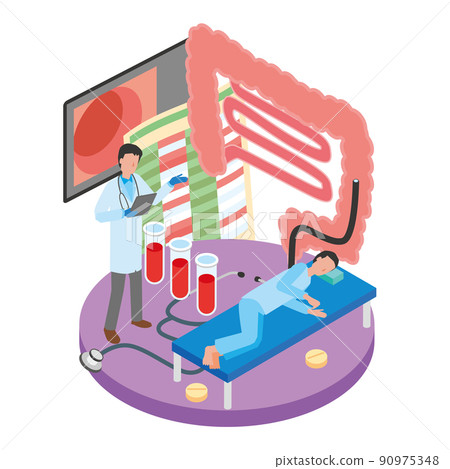 Image illustration of intestinal endoscopy 90975348