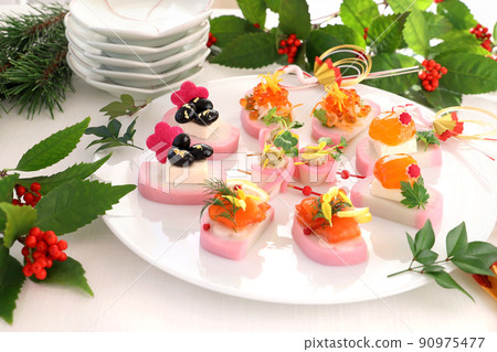 Kamaboko canapé Kamaboko安排新年菜餚 Kamaboko canapé Kamaboko安排新年菜餚 90975477