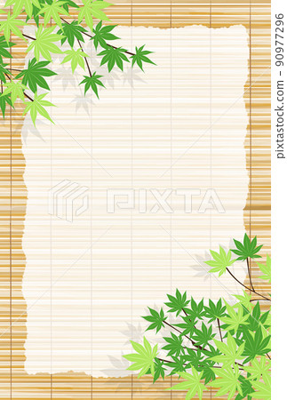 藍楓竹盲夏季問候明信片垂直 90977296