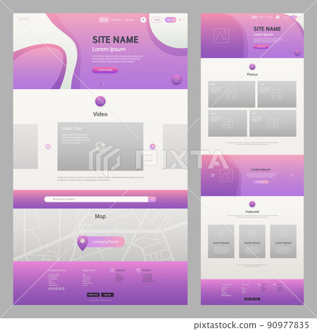Website Template Purple 90977835