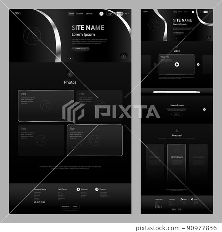 Website Template Dark with Silver Website Template Dark with Silver 90977836
