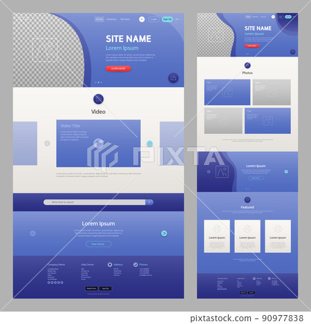 Website Template Dark Blue with Transparency Website Template Dark Blue with Transparency 90977838