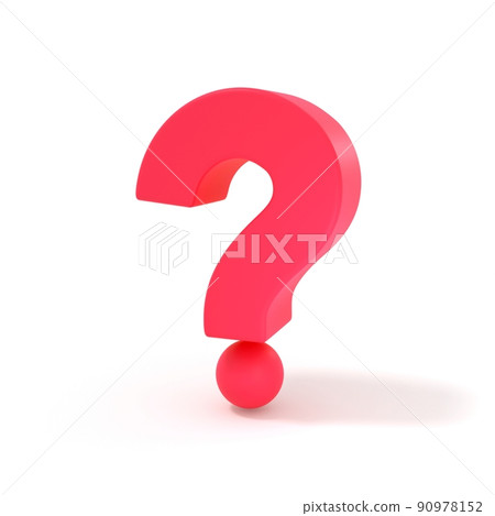 3DCG with red question mark 90978152