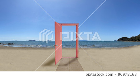 Future doors on the beach Anywhere door material 90978168