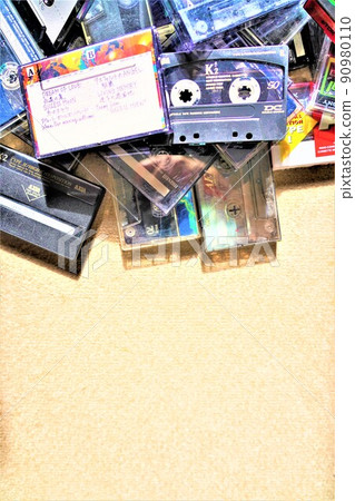 A large amount of cassette tape A large amount of cassette tape 90980110