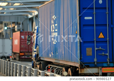 Logistics truck image Logistics truck image 90980127