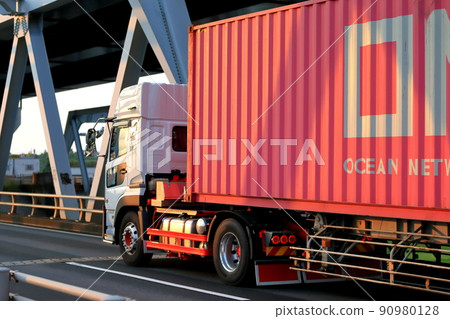 Logistics truck image Logistics truck image 90980128