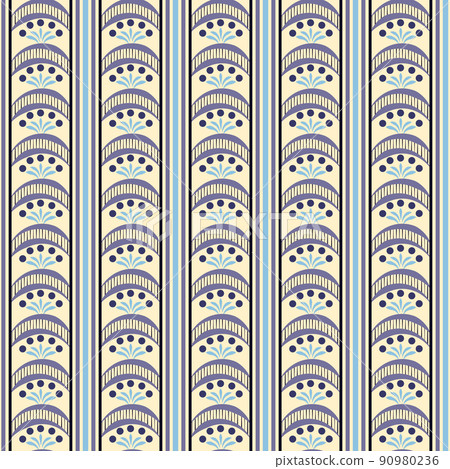 Seamless pattern in Navy blue tones in style of ethnic cobalt painting on porcelain Floral tiled background for wallpaper, clothes or wrapping paper Seamless pattern in Navy blue tones in style of ethnic cobalt painting on porcelain Floral tiled background for wallpaper, clothes or wrapping paper 90980236