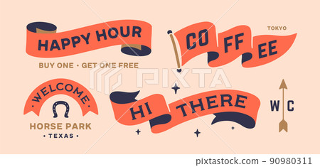 Set vintage graphic Set vintage graphic 90980311