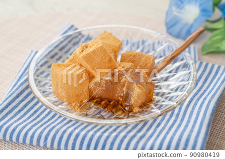 Warabimochi with black honey Warabimochi with black honey 90980419