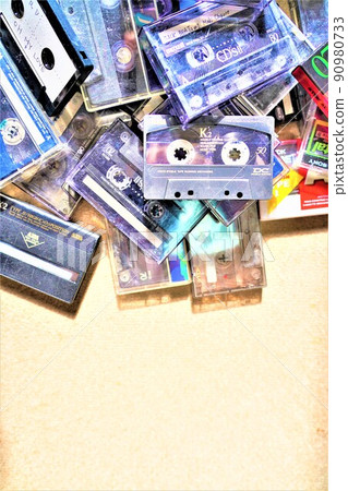 A large amount of cassette tape A large amount of cassette tape 90980733