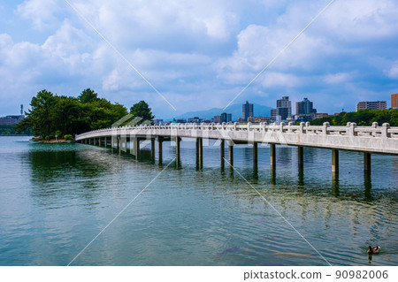 [福岡]大濠公園的寒月橋03 90982006