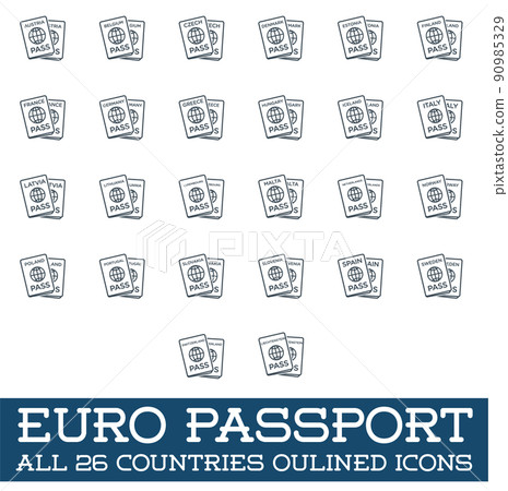 Set of Citizenship or Foreign Passport ID in Vector Colorful Icon can use as Logo Set of Citizenship or Foreign Passport ID in Vector Colorful Icon can use as Logo 90985329