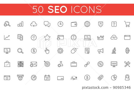 Set of Vector SEO Search Engine Optimisation Elements and Icons Illustration can be used as Logo or Icon in premium quality Set of Vector SEO Search Engine Optimisation Elements and Icons Illustration can be used as Logo or Icon in premium quality 90985346