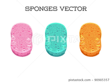 Vector sponge set for cleaning 90985357