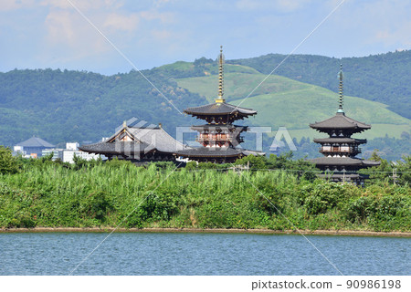 勝田池的夏日景色 90986198